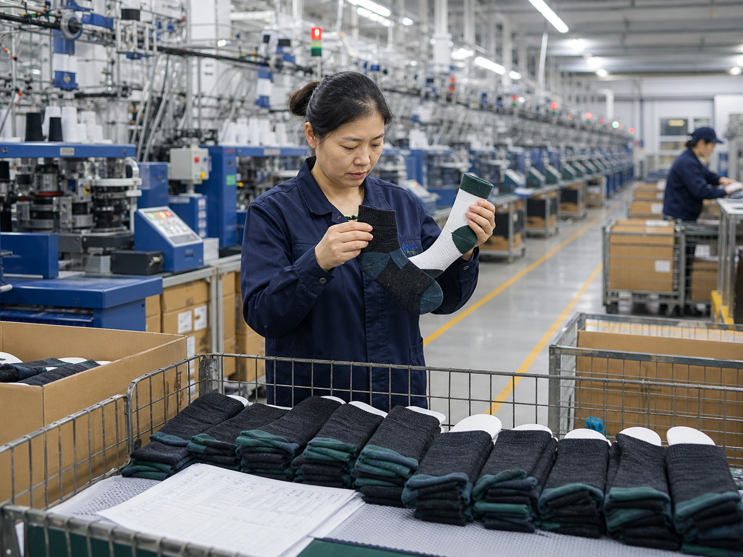 Custom sock bulk production support
