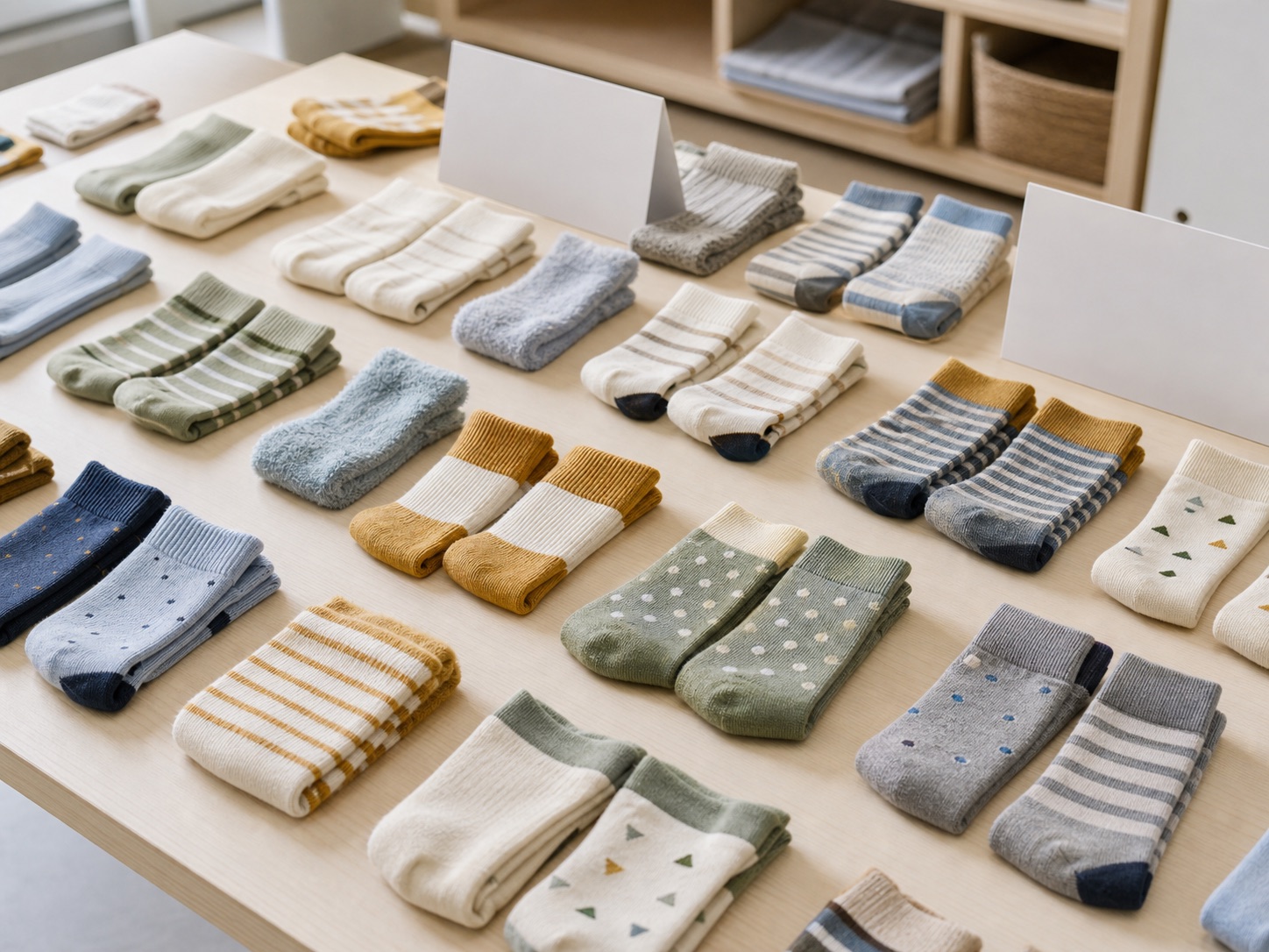 Kids sock assortment for children’s retail brands