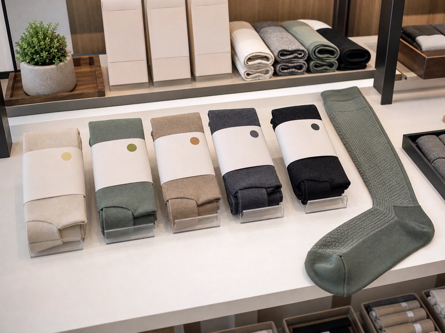 Wellness retail compression sock packaging