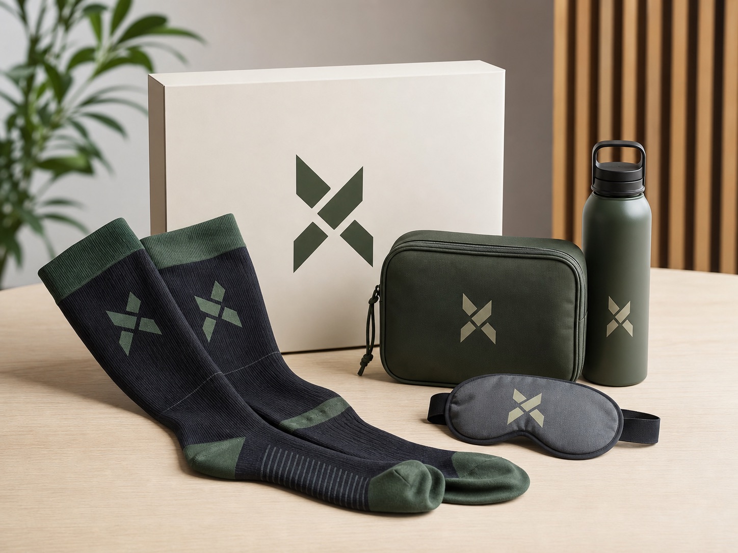 Corporate wellness promotional compression sock kit