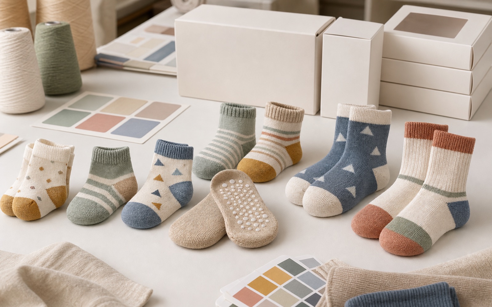 Custom kids socks in baby, toddler and school-age sizes