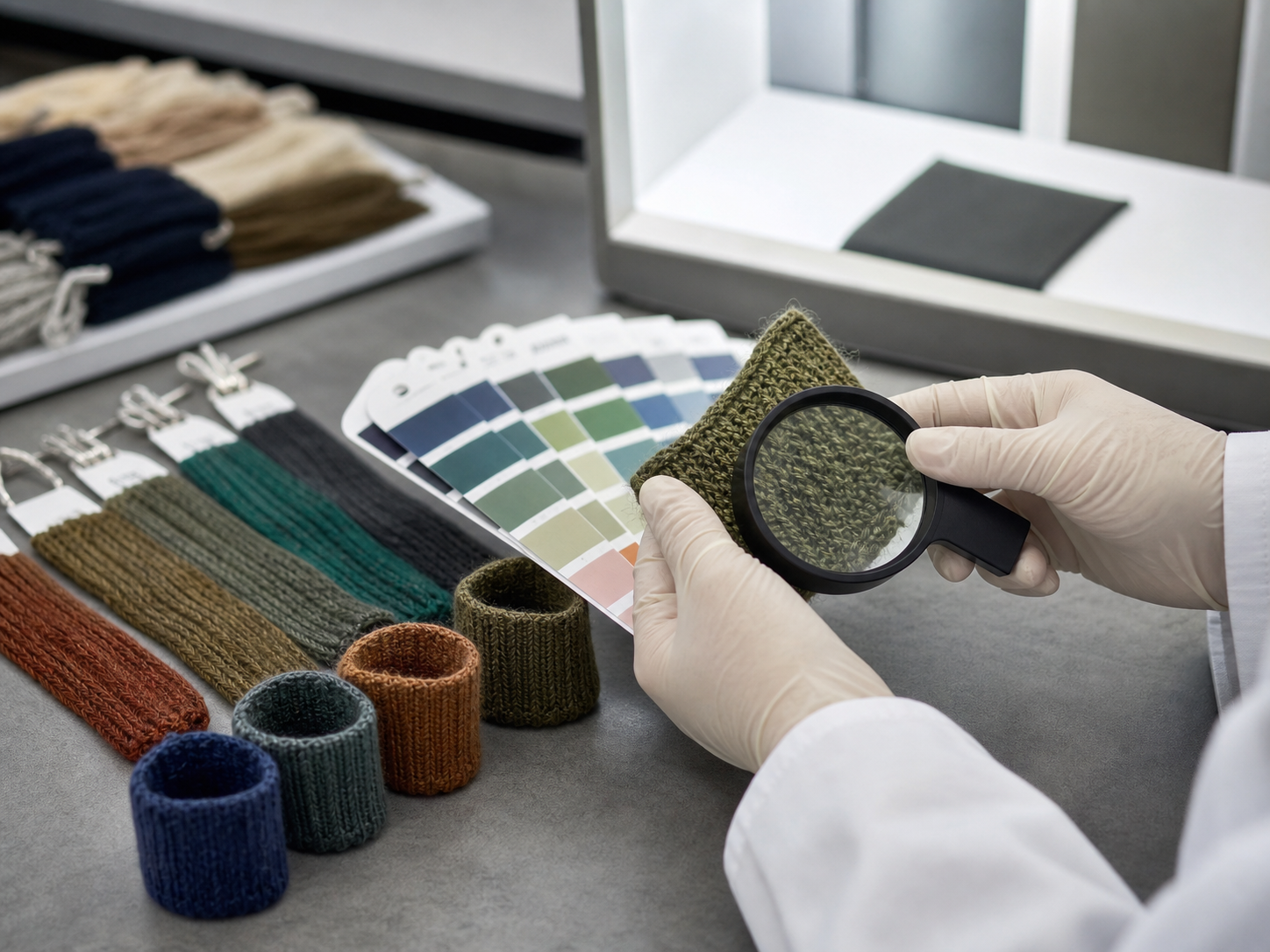 Sock material and color development