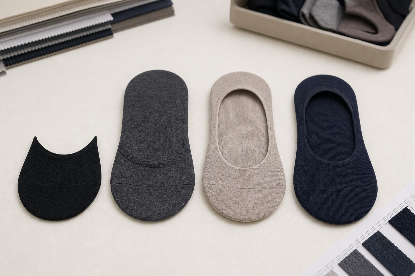 No-show sock cut and opening profile options
