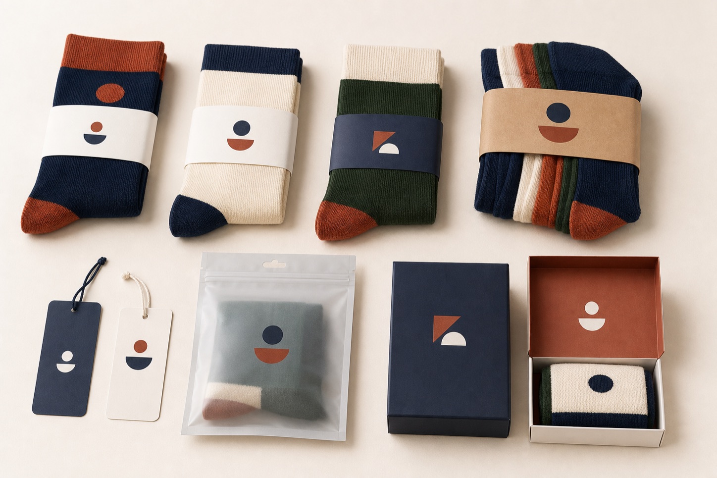 Custom Logo sock private label packaging