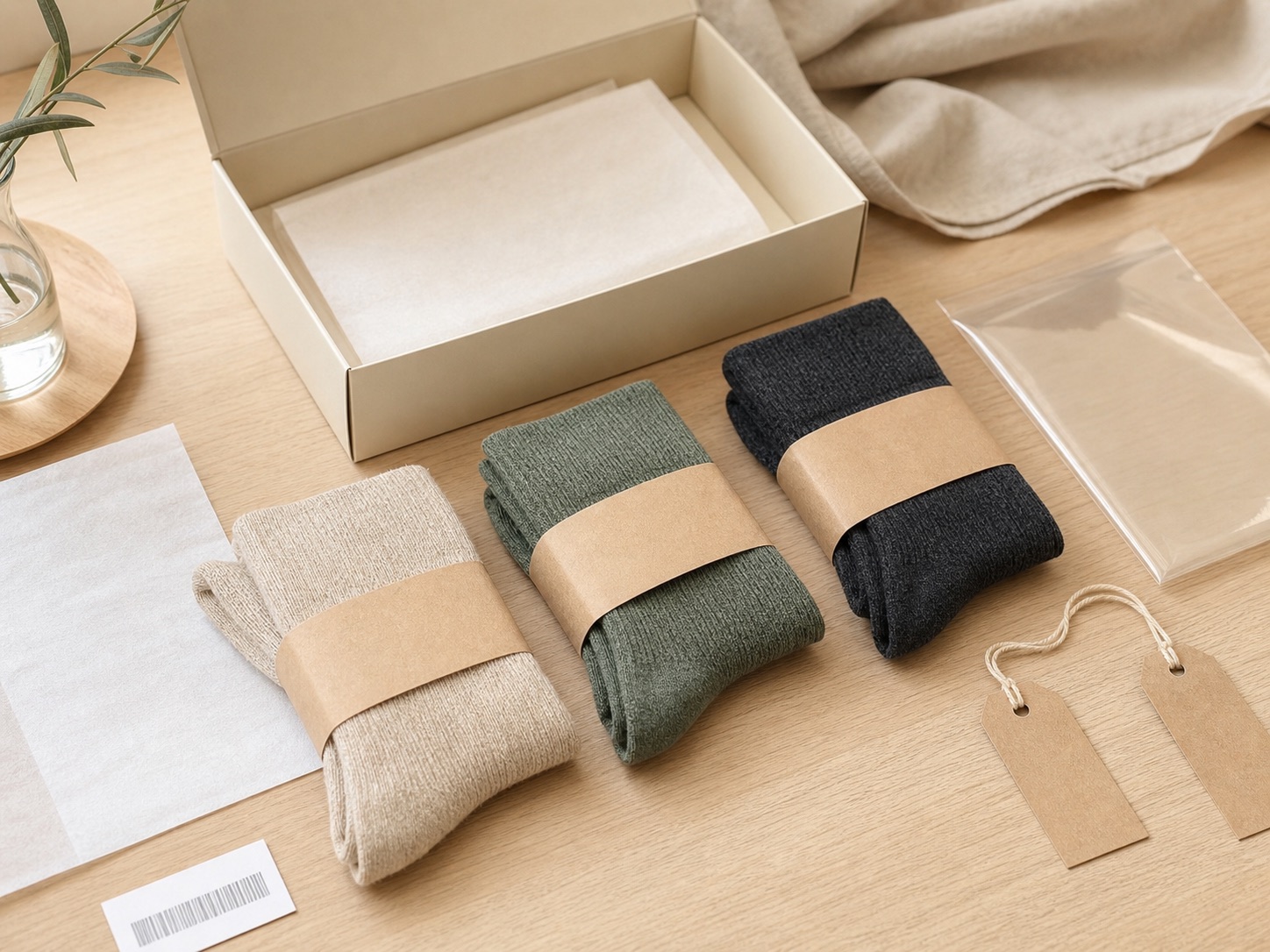 Bamboo sock private label packaging options