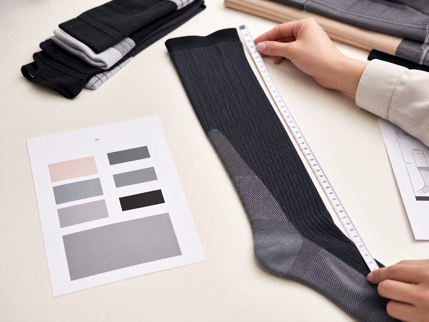 Compression sock fit planning and size review