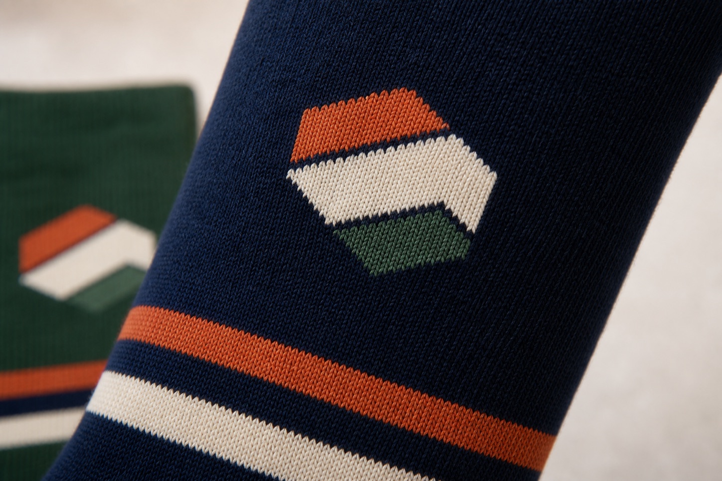 Controlled embroidery placement on a sock