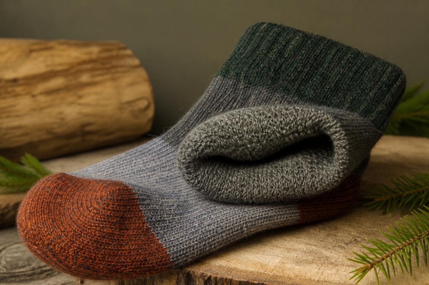 Merino wool warmth and comfort knit detail