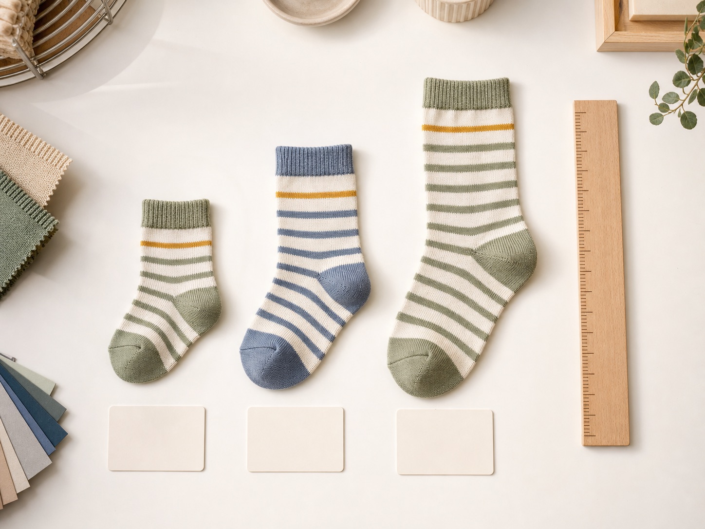 Age-appropriate kids sock size grading