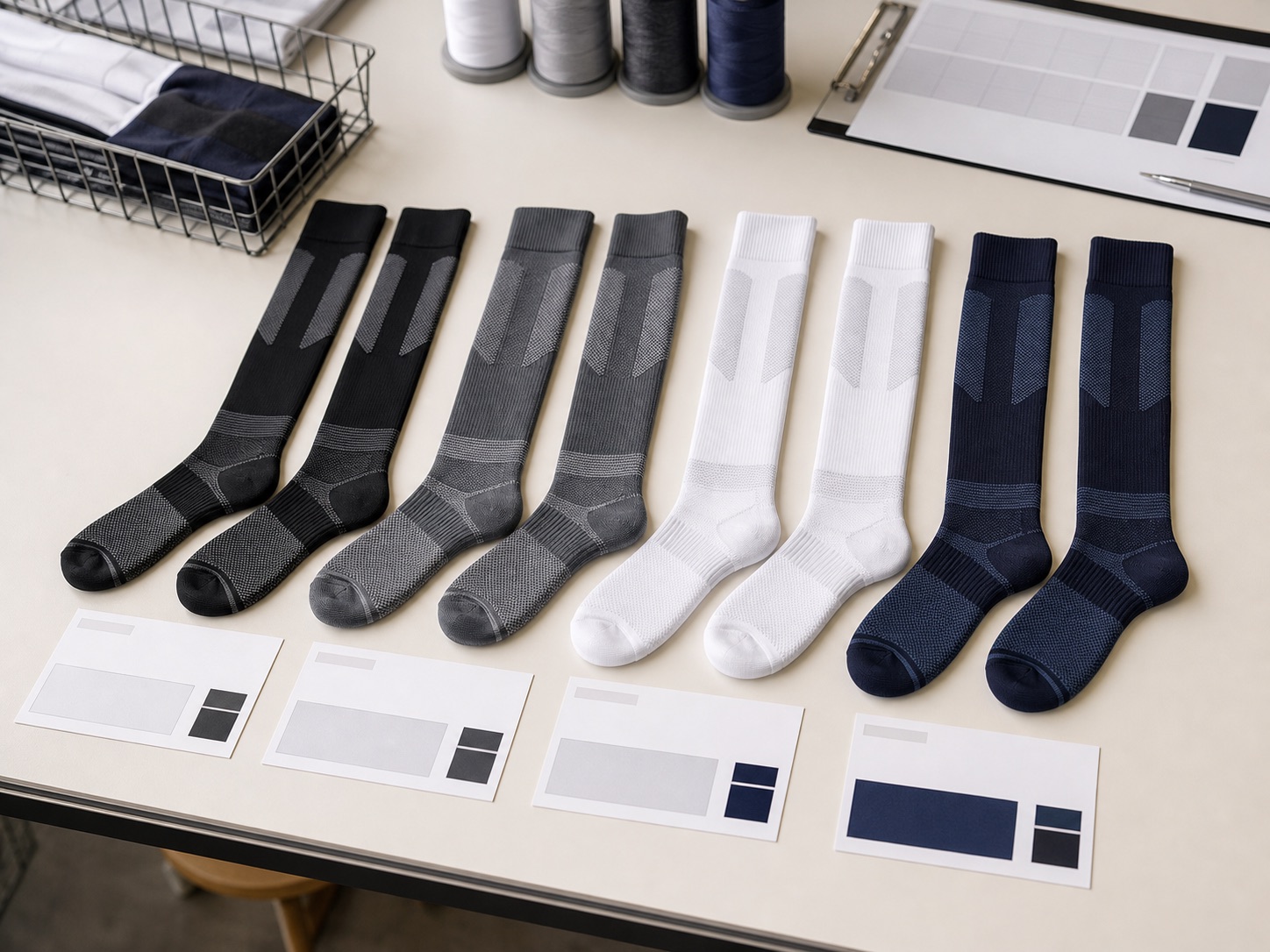 Complete compression sock quality control inspection