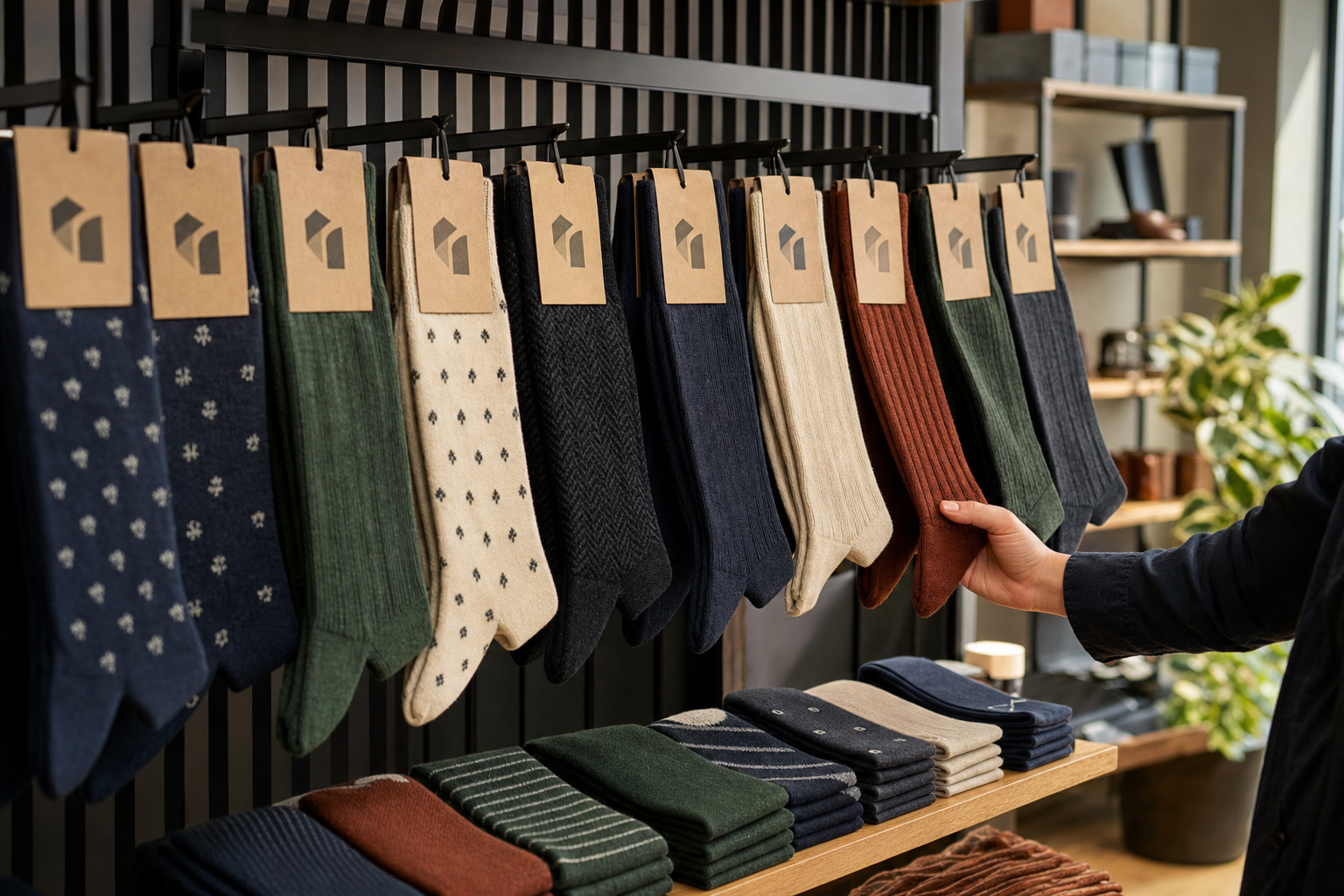 Private label sock packaging
