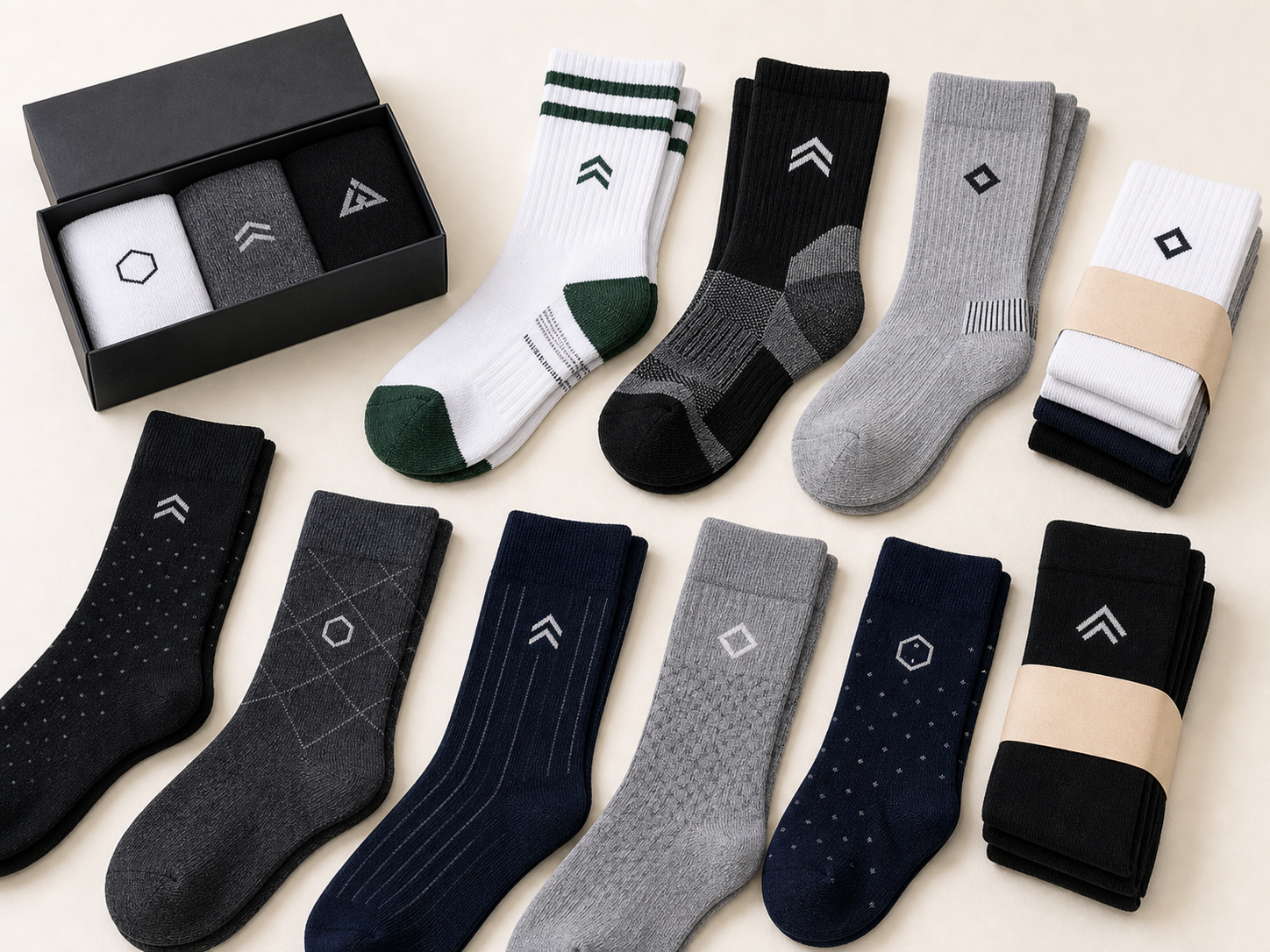 Custom logo socks
