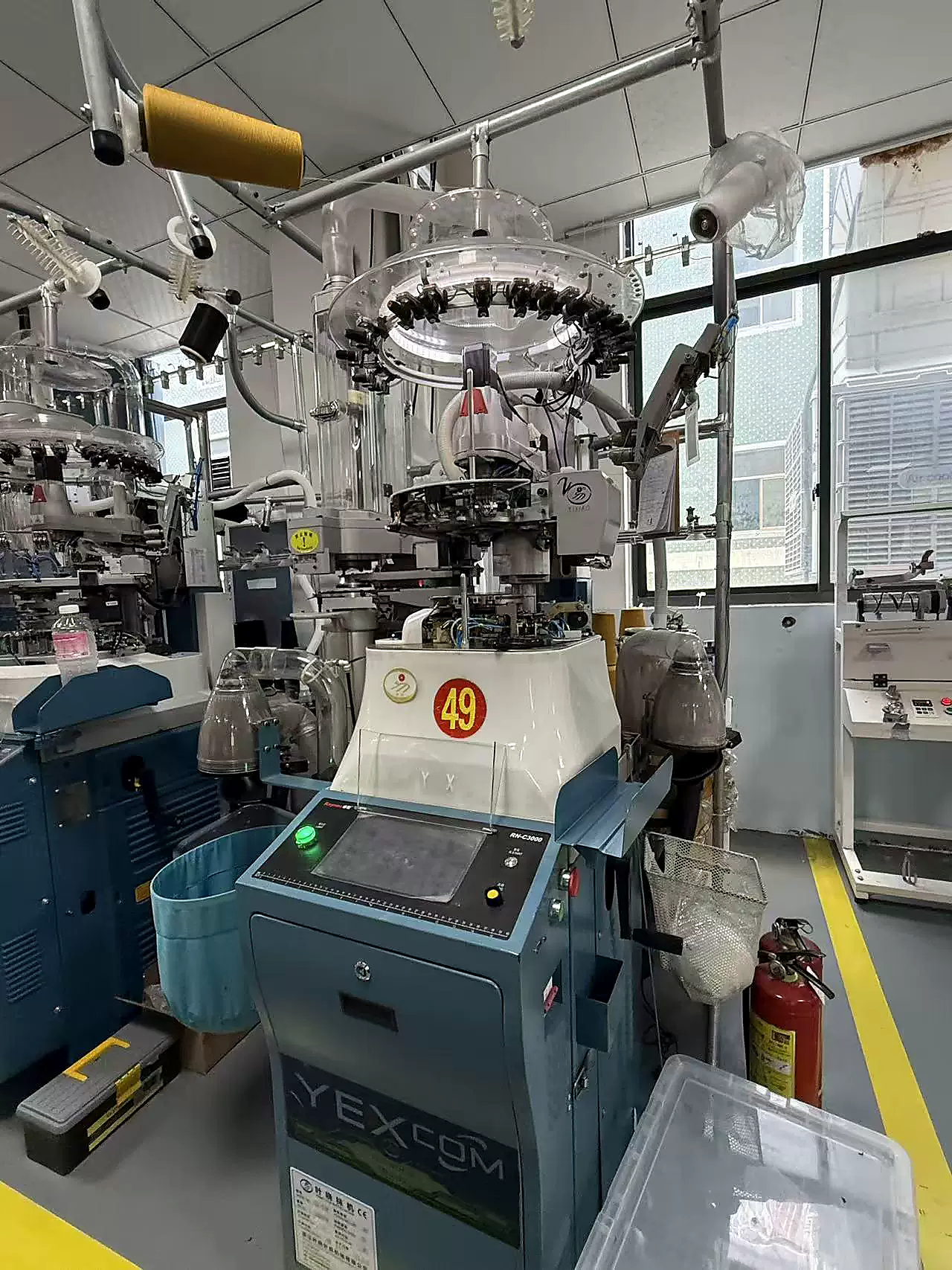 Sock knitting machine setup for method confirmation