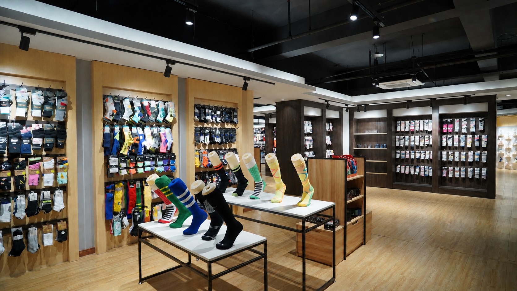 Custom sock manufacturing and finished product presentation