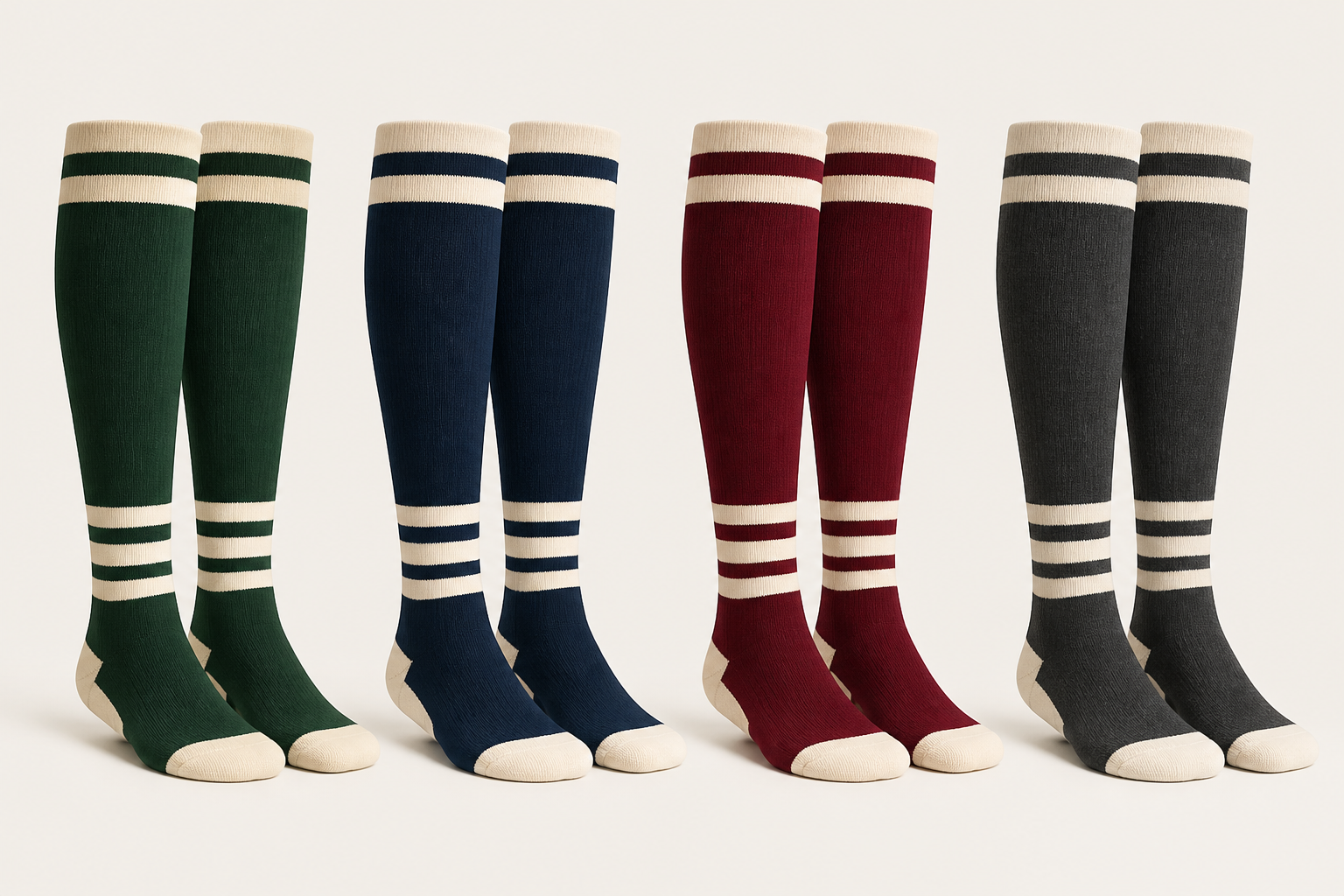 Generated illustrative lacrosse sock colour & stripe direction