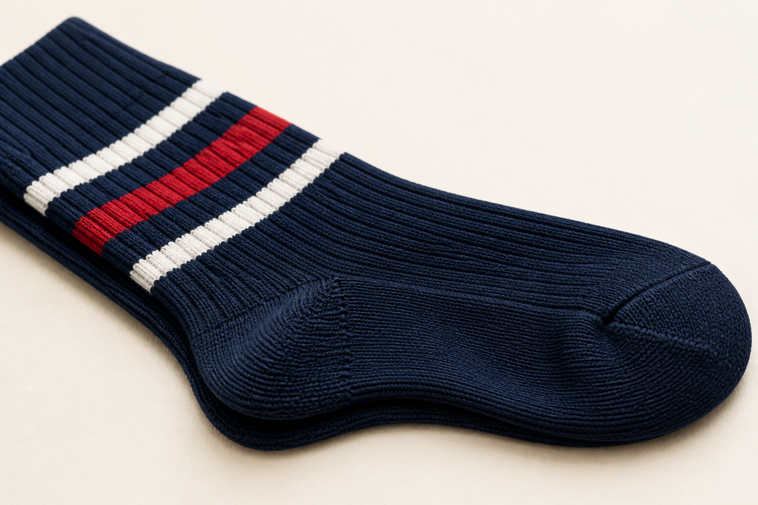 Baseball sock illustration for construction direction