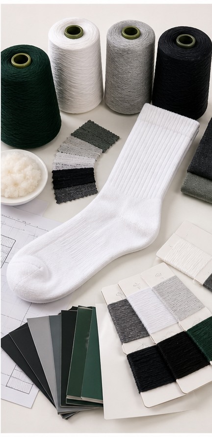 Running sock yarn and material choices