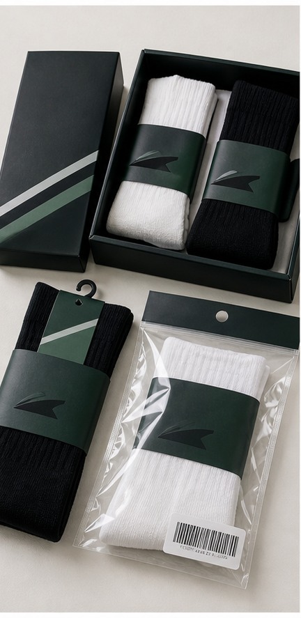 Private label running sock packaging options