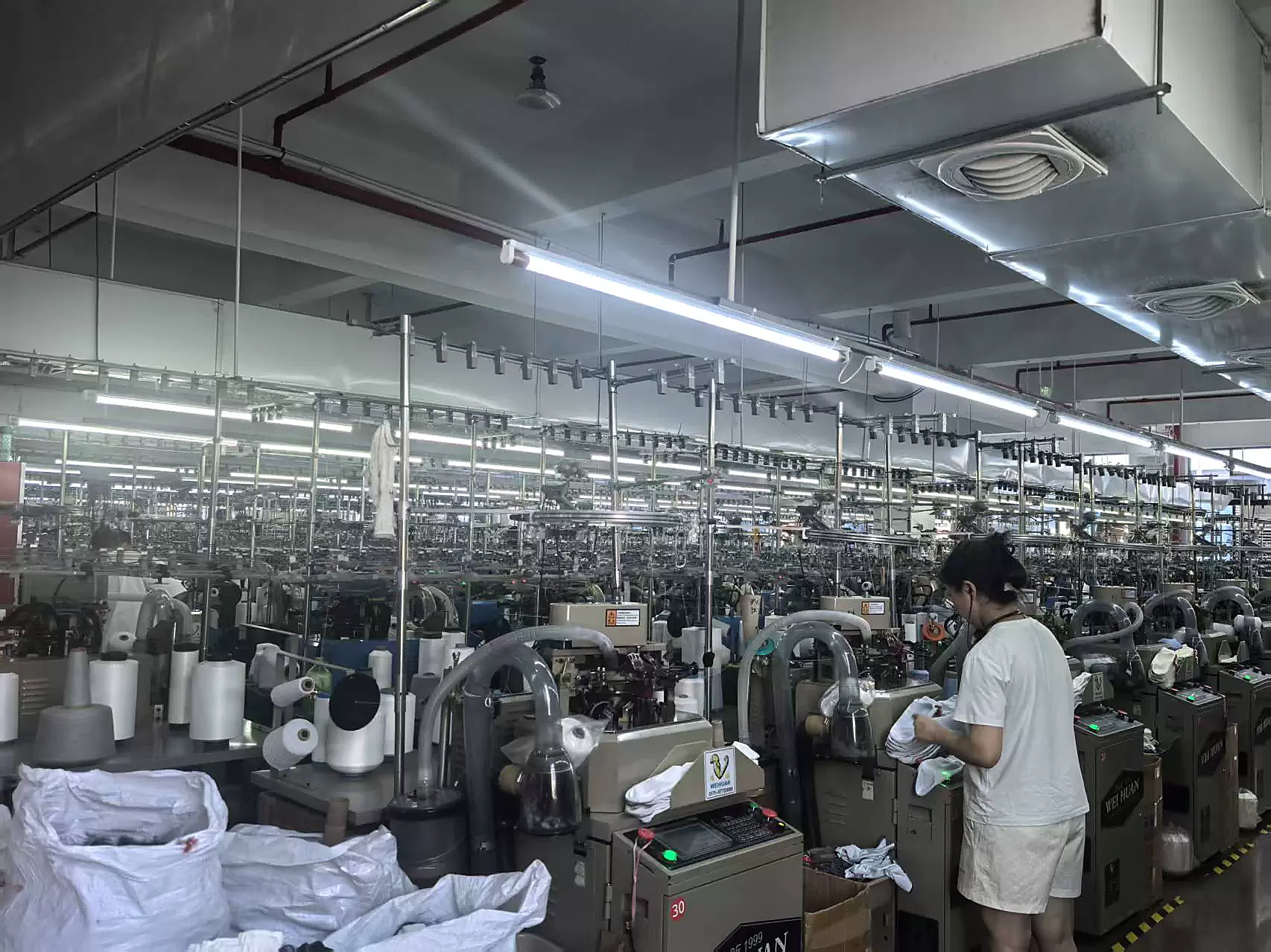 Quality control inspection for custom socks