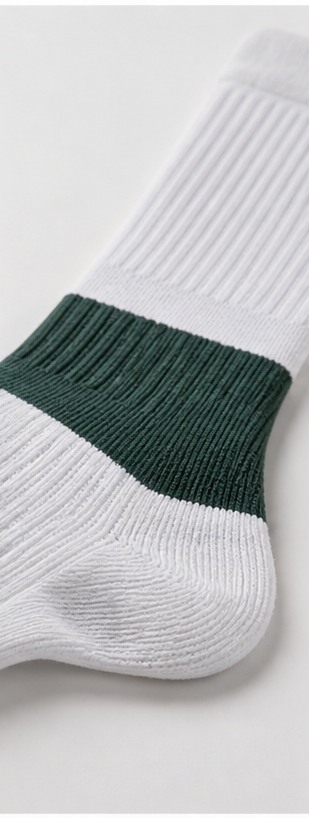 Secure rib cuff on a custom running sock
