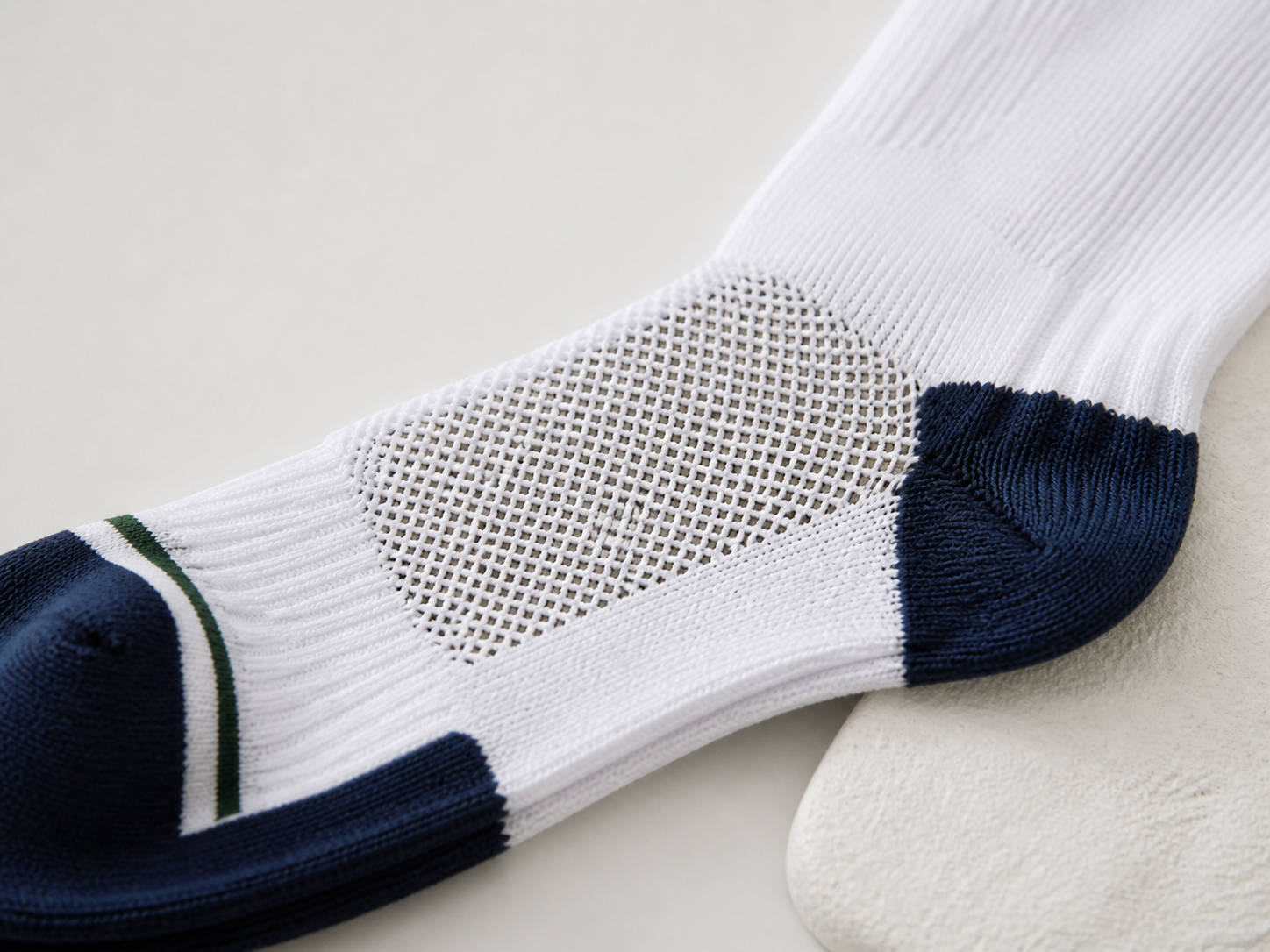 Breathable Mesh Zones for athletic socks