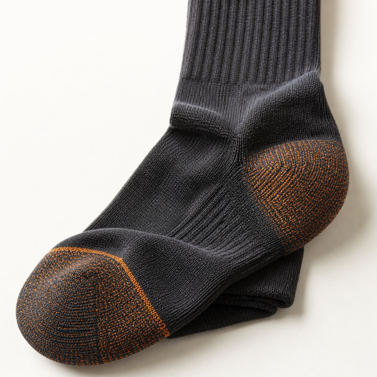 Reinforced basketball sock heel and toe