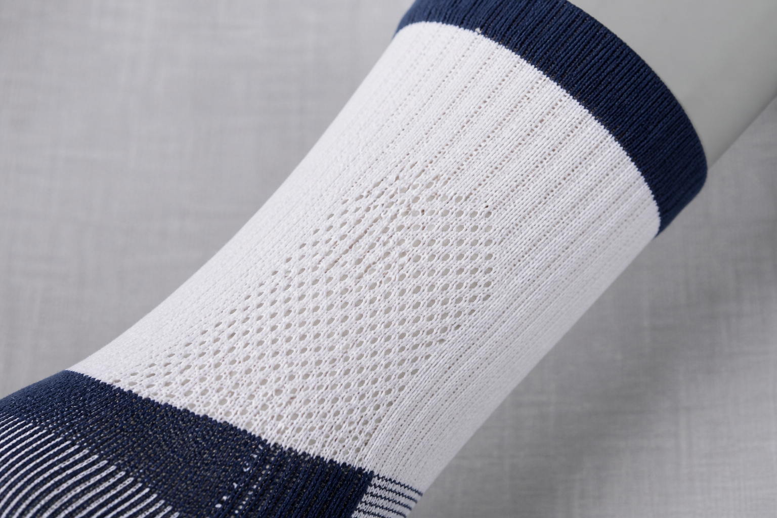 Breathable volleyball sock knit detail