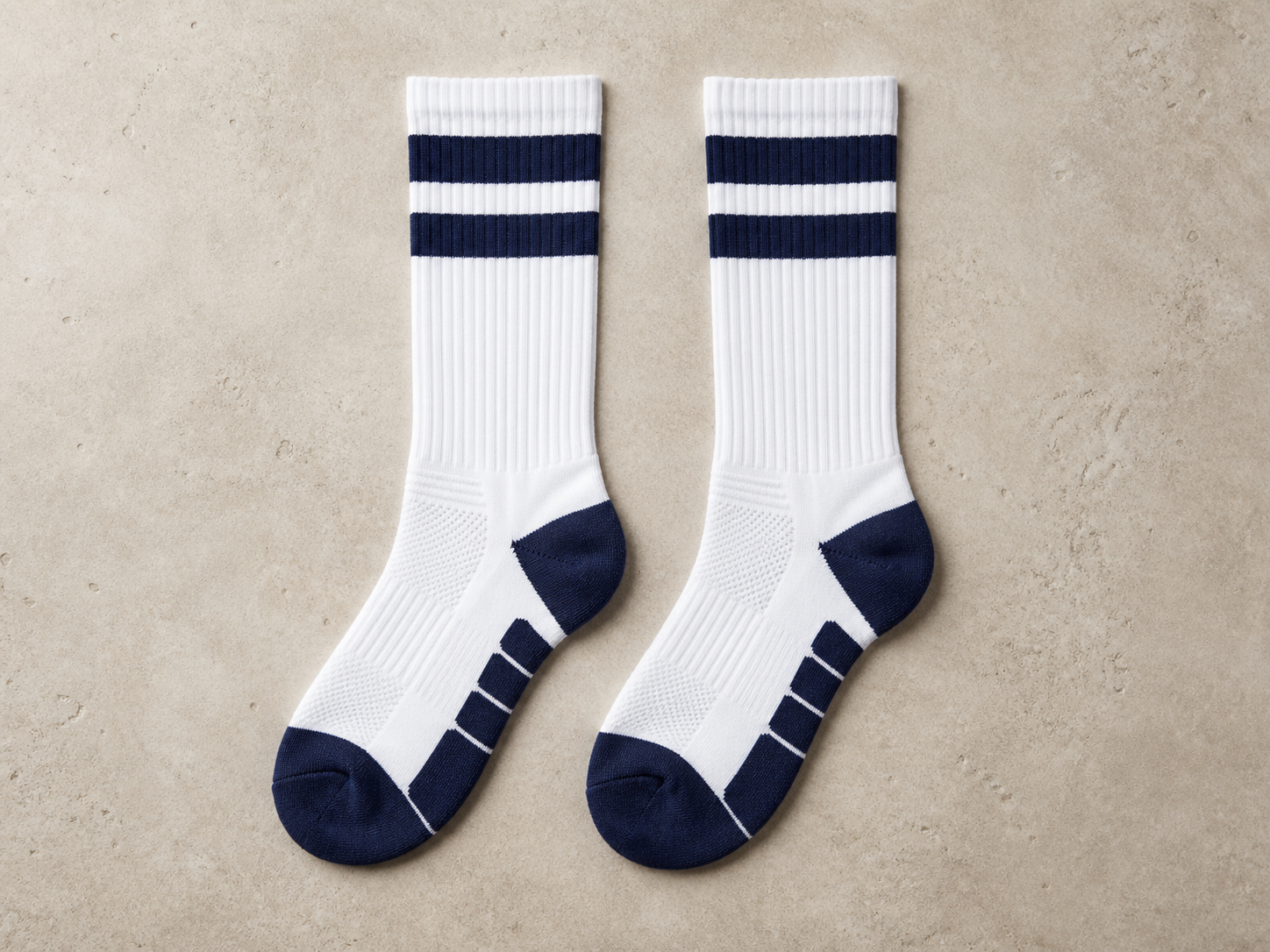 Matched volleyball sock pair