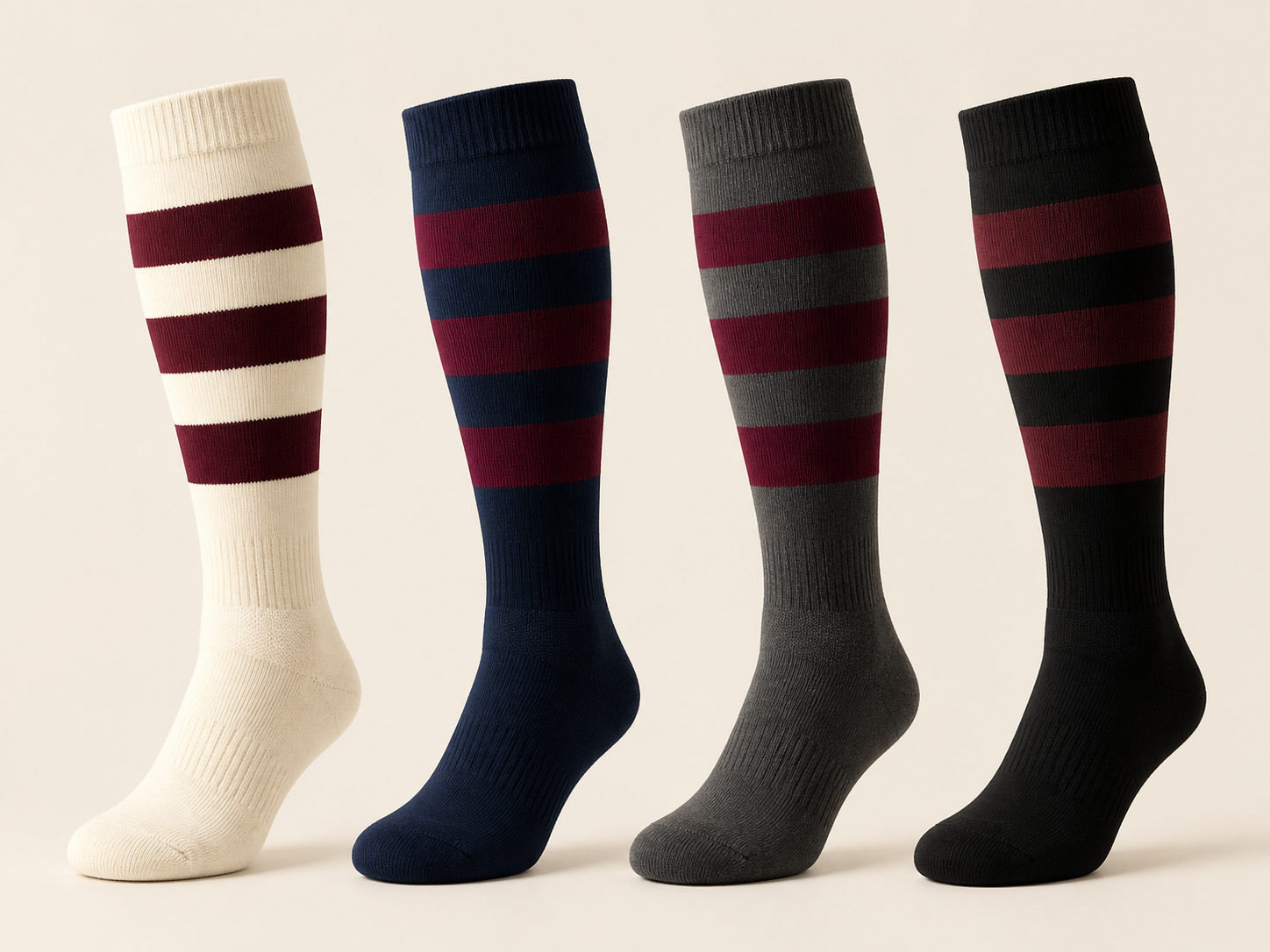 Rugby sock team stripe colour options