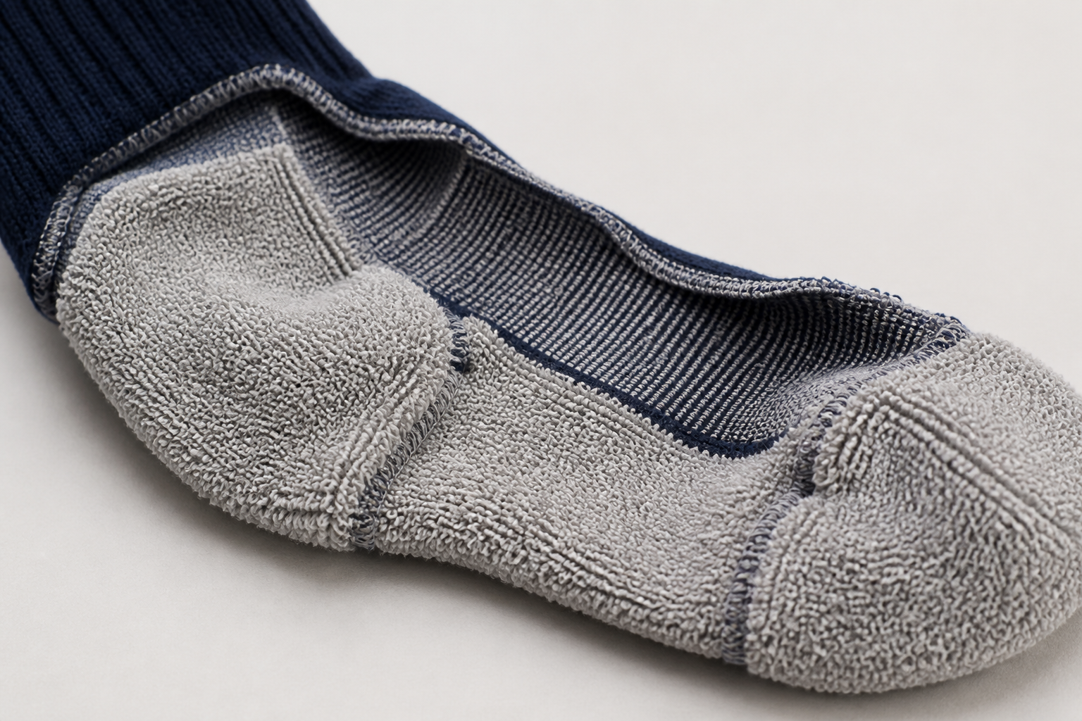 Rugby sock terry cushion zones