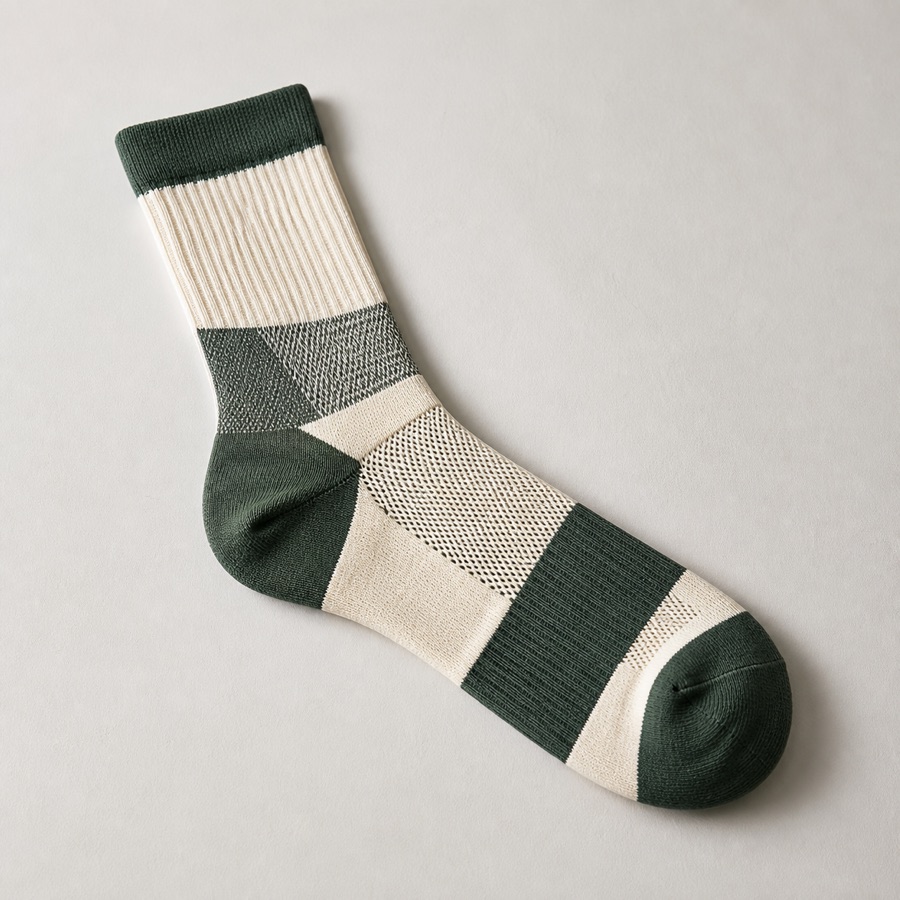 Cycling sock knit structure map