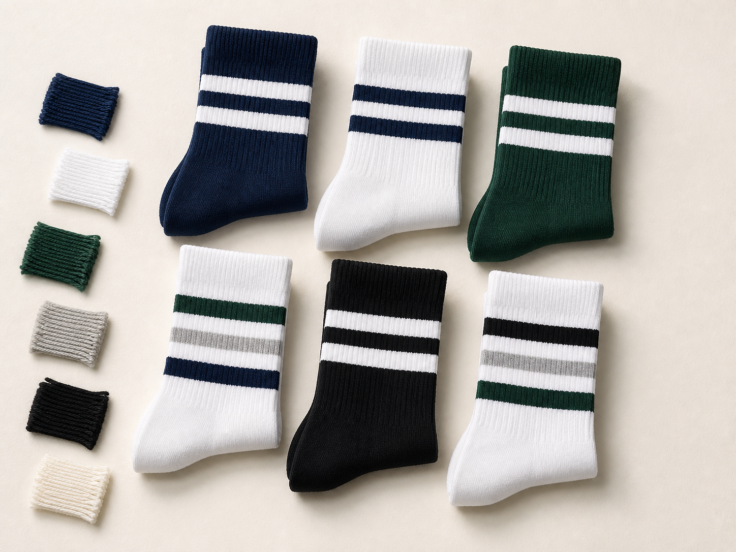 Volleyball sock stripe colour development