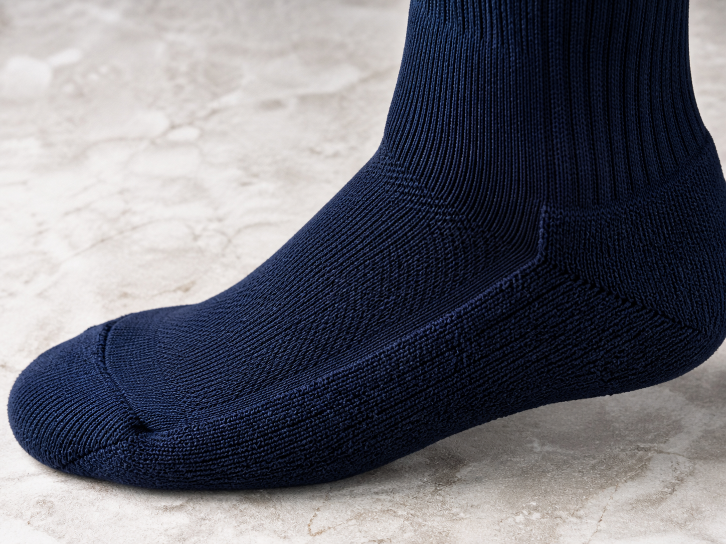 Rugby sock terry cushioning detail
