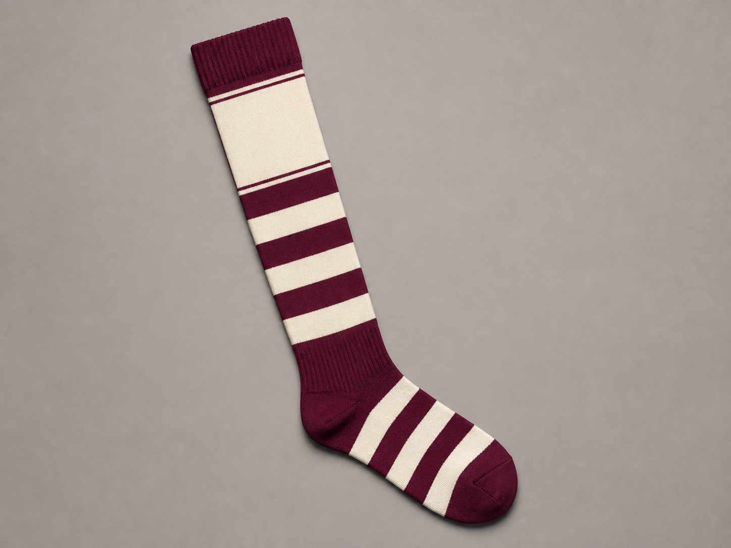Rugby sock jacquard and stripe placement development