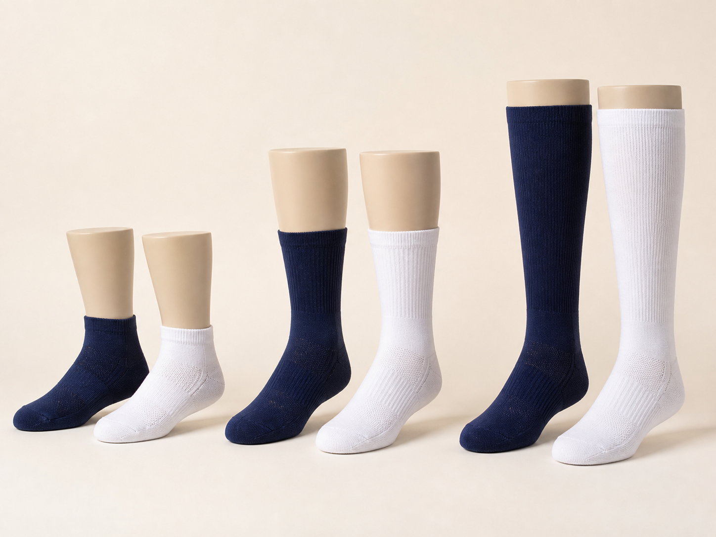 Volleyball sock height and fit options