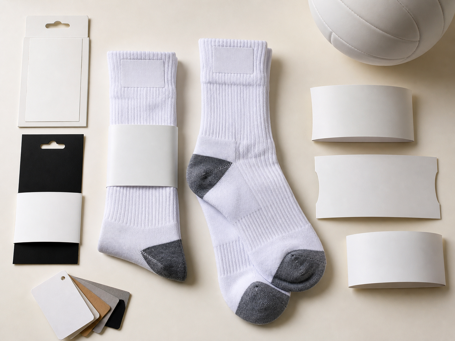 Volleyball sock private label packaging options