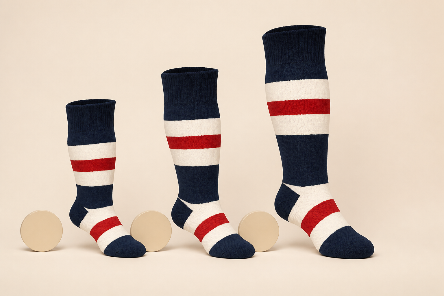 Hockey sock illustration for team size planning