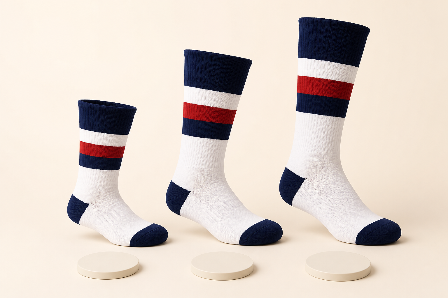 Baseball sock illustration for team size planning
