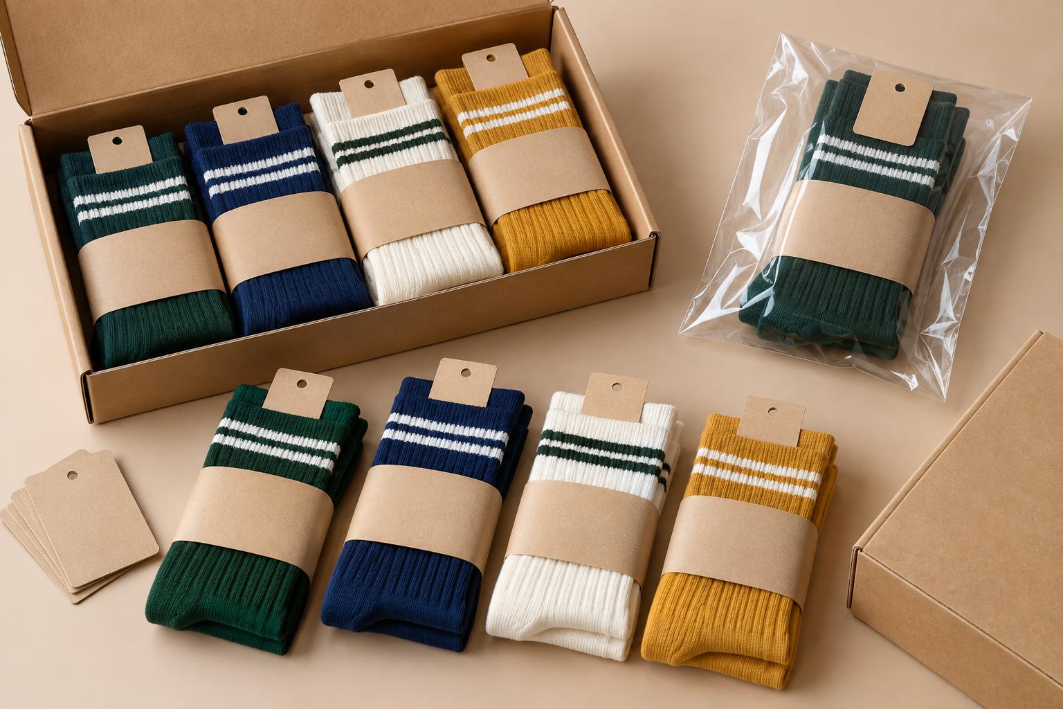 Illustrative blank packaging and size identification options
