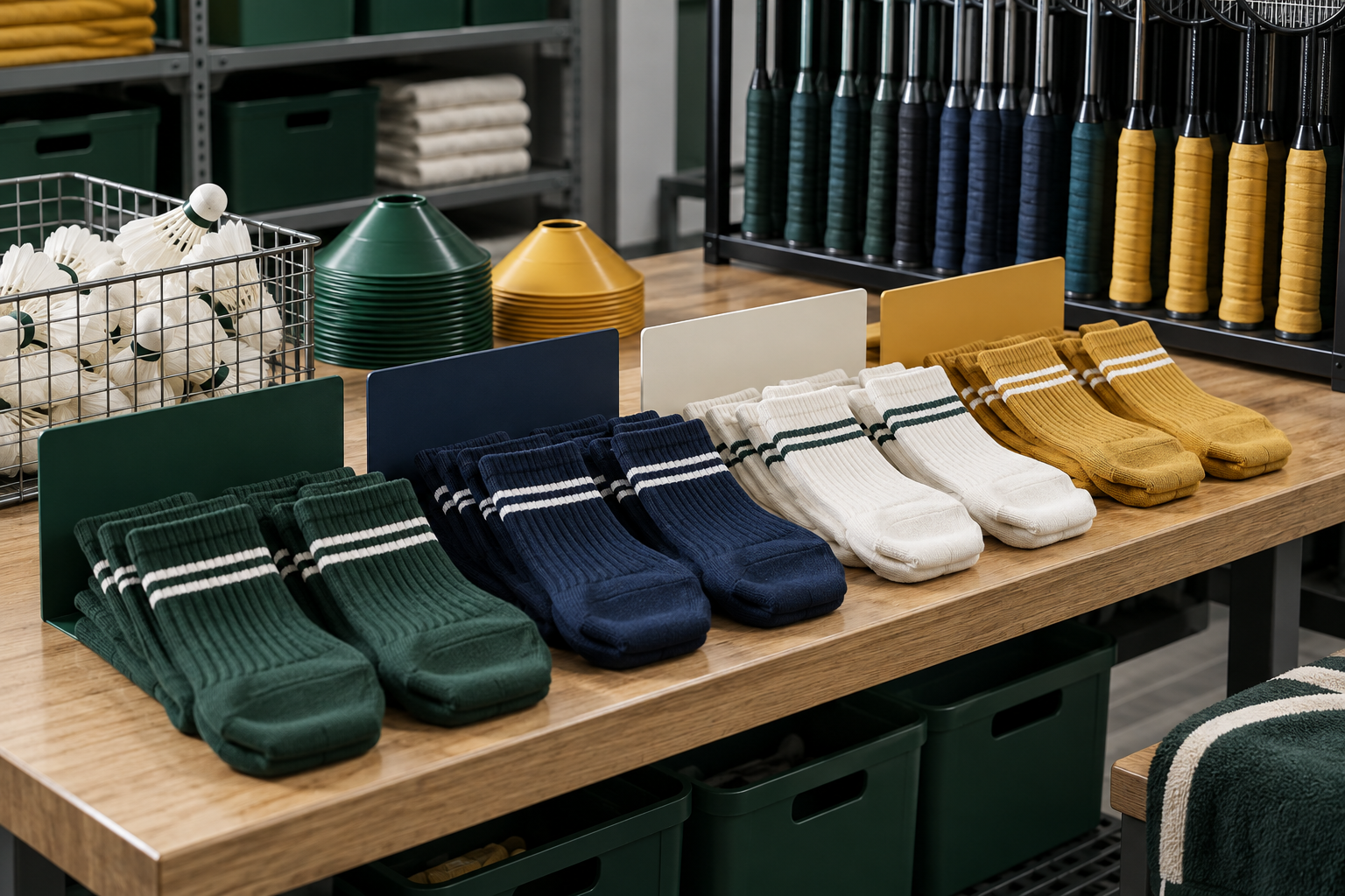 Illustrative badminton academy training sock programme