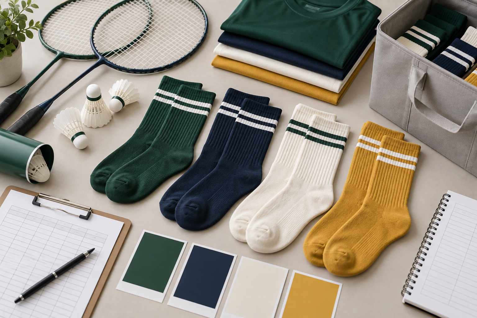 Illustrative generic school badminton sock programme