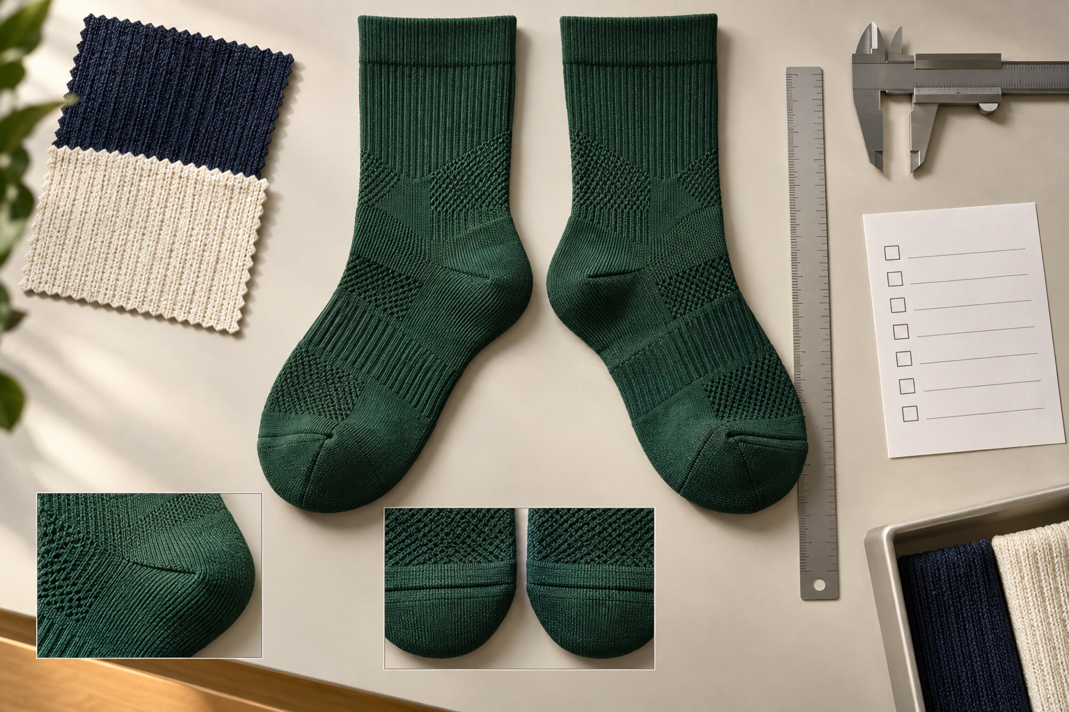 Illustrative badminton sock pair and specification review