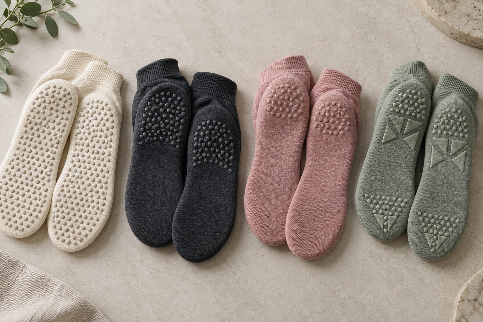 Illustrative Barre grip sock sole-grip layout directions