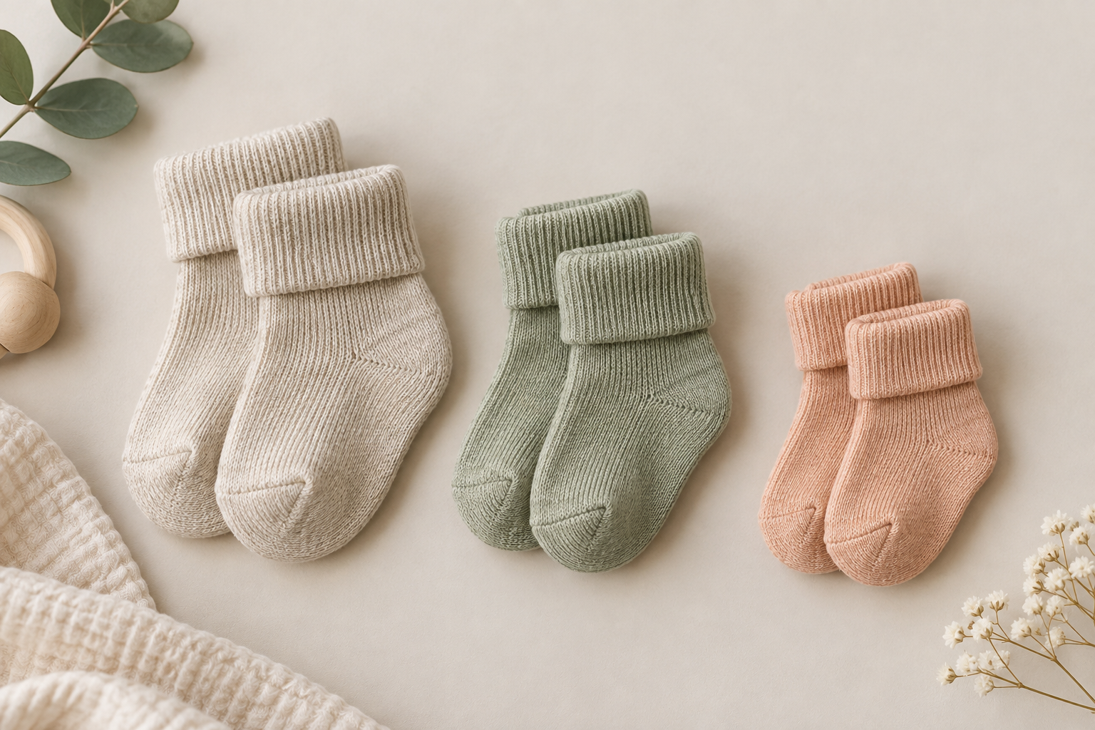 Illustrative baby sock size-group planning