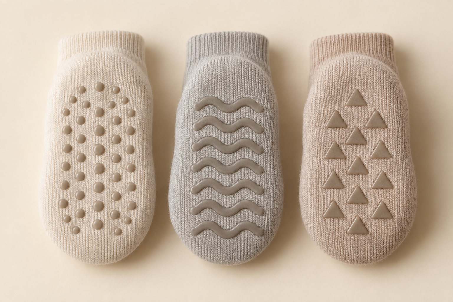 Illustrative optional baby sock grip-pattern directions
