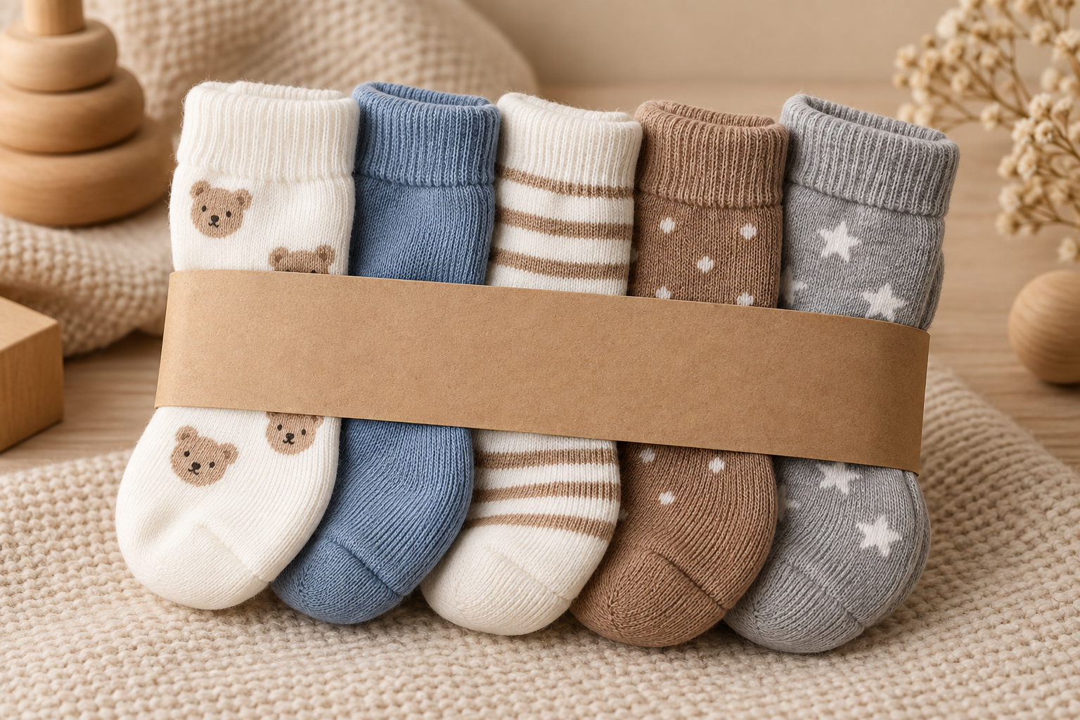 Illustrative baby sock multipack planning