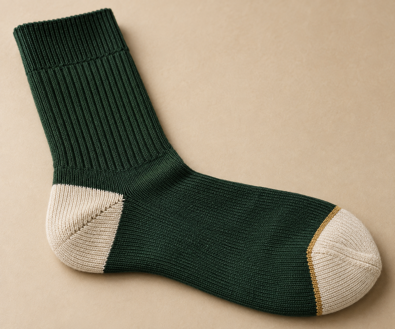 Illustrative reinforced heel and toe knit directions for a bowling sock
