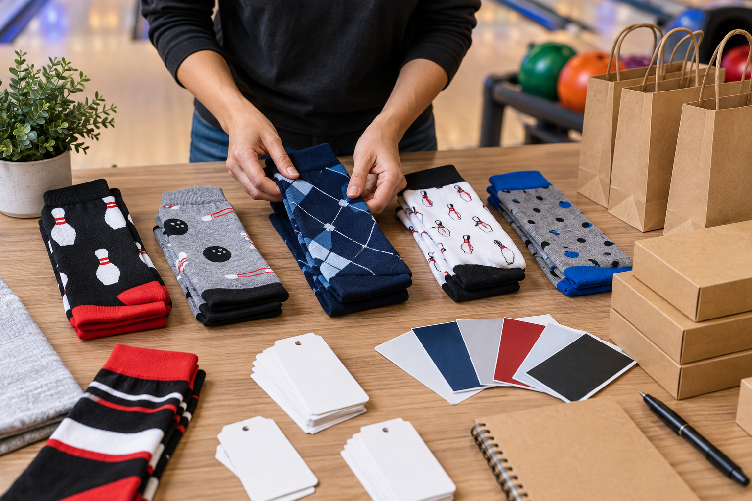 Illustrative bowling event merchandise planning