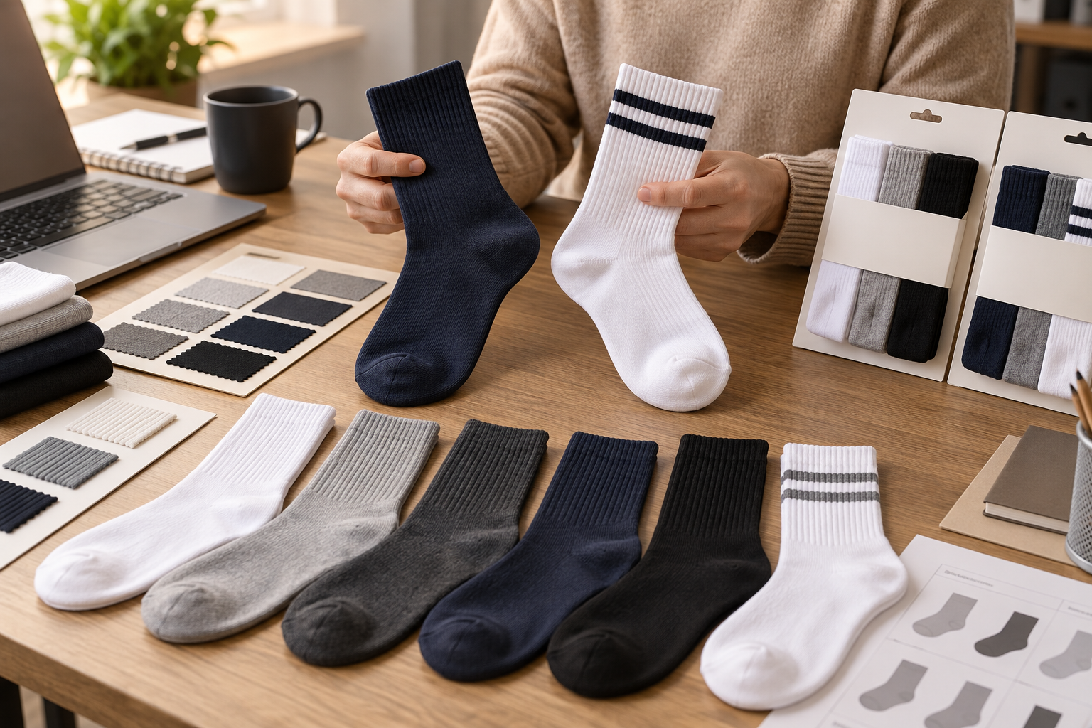 Illustrative school-ready kids crew sock assortment planning