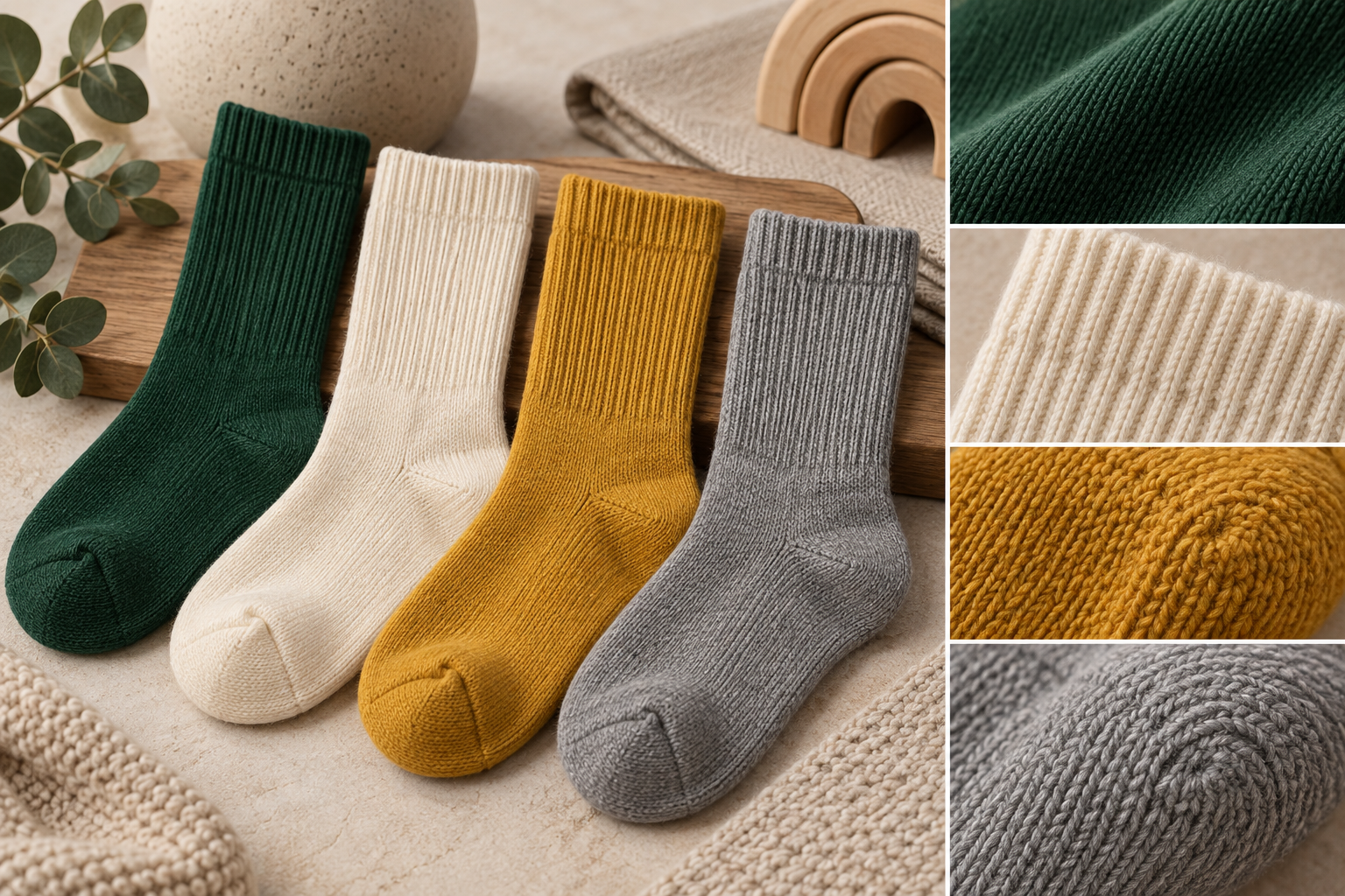 Illustrative yarn and knit directions for kids crew socks